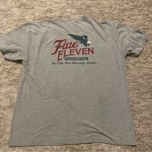 5.11 Tactical Mens T Shirt Graphic Print Short Sleeves Gray Size XXL Double Side